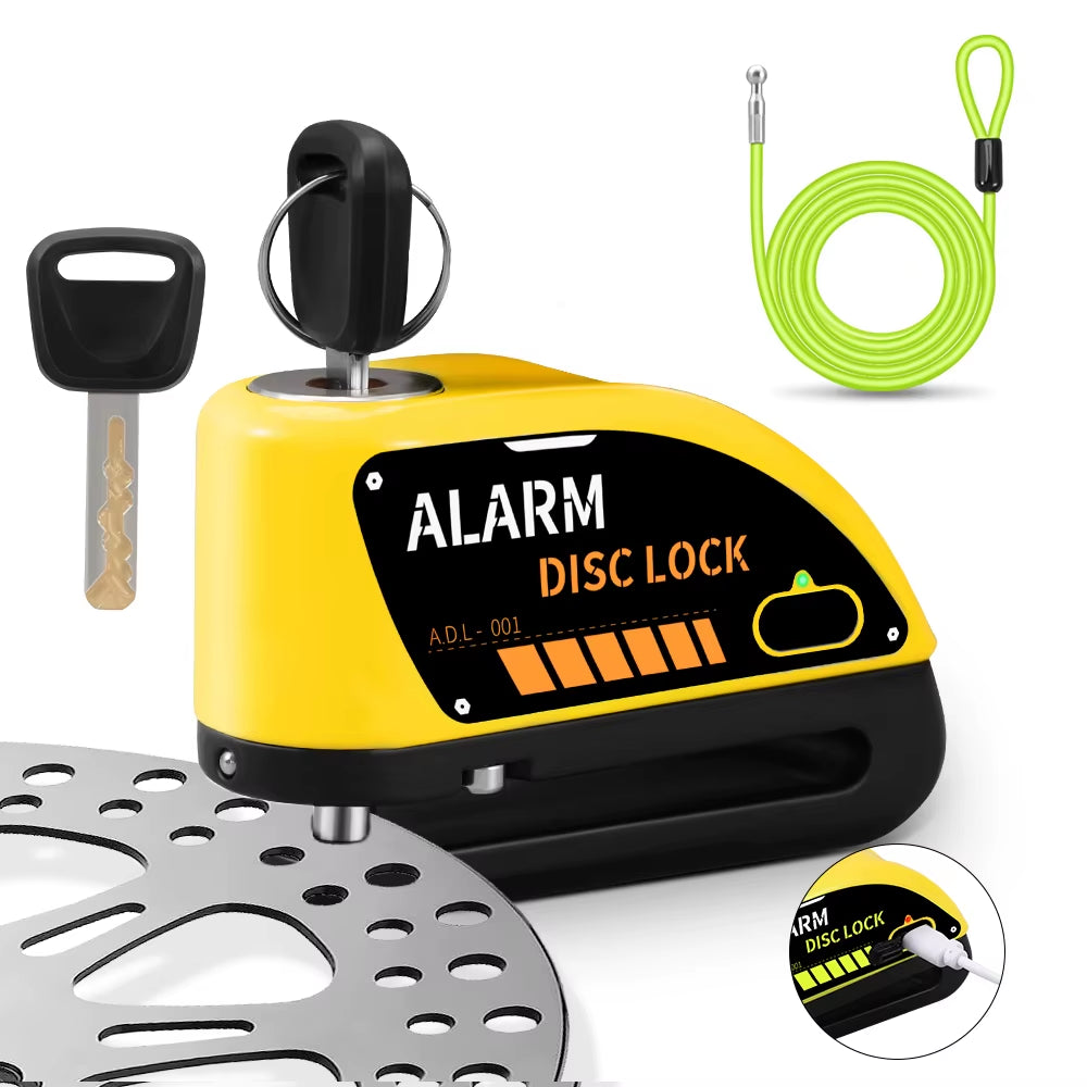 Anchtek Motorcycle Alarm Disc Brake Lock Security Moto Wheel Disk Padlock Waterproof 110Db Loud anti Theft Alarma Motocicleta