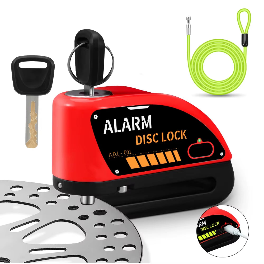 Anchtek Motorcycle Alarm Disc Brake Lock Security Moto Wheel Disk Padlock Waterproof 110Db Loud anti Theft Alarma Motocicleta