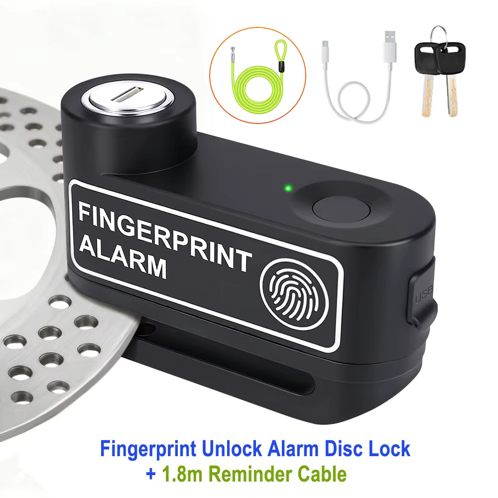 Motorcycle Alarm Disc Brake Lock Security Moto Wheel Disk Padlock Waterproof 110Db Loud anti Theft Alarma Motocicleta