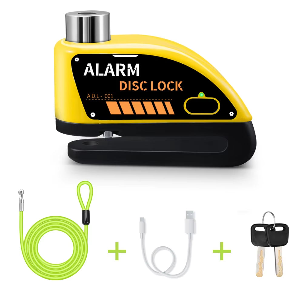 Motorcycle Alarm Disc Brake Lock Security Moto Wheel Disk Padlock Waterproof 110Db Loud anti Theft Alarma Motocicleta