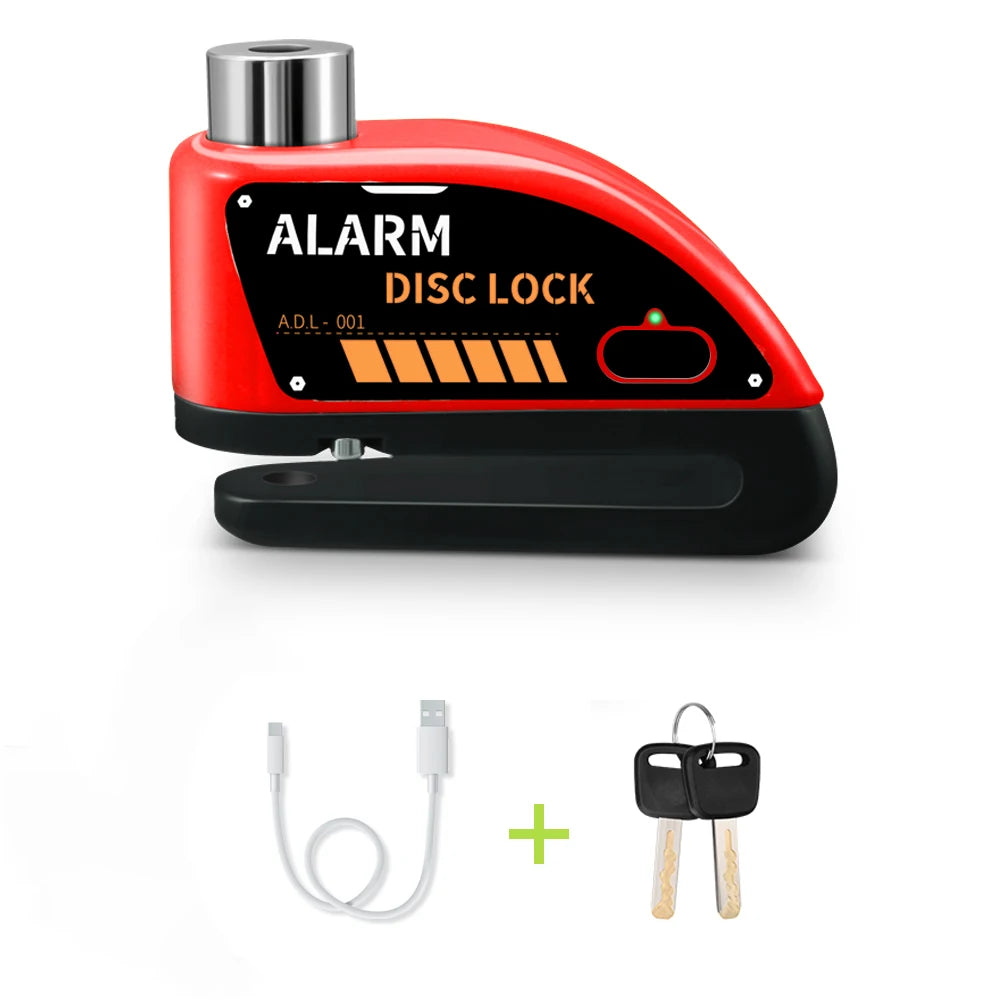 Motorcycle Alarm Disc Brake Lock Security Moto Wheel Disk Padlock Waterproof 110Db Loud anti Theft Alarma Motocicleta