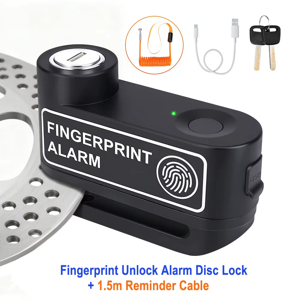 Motorcycle Alarm Disc Brake Lock Security Moto Wheel Disk Padlock Waterproof 110Db Loud anti Theft Alarma Motocicleta