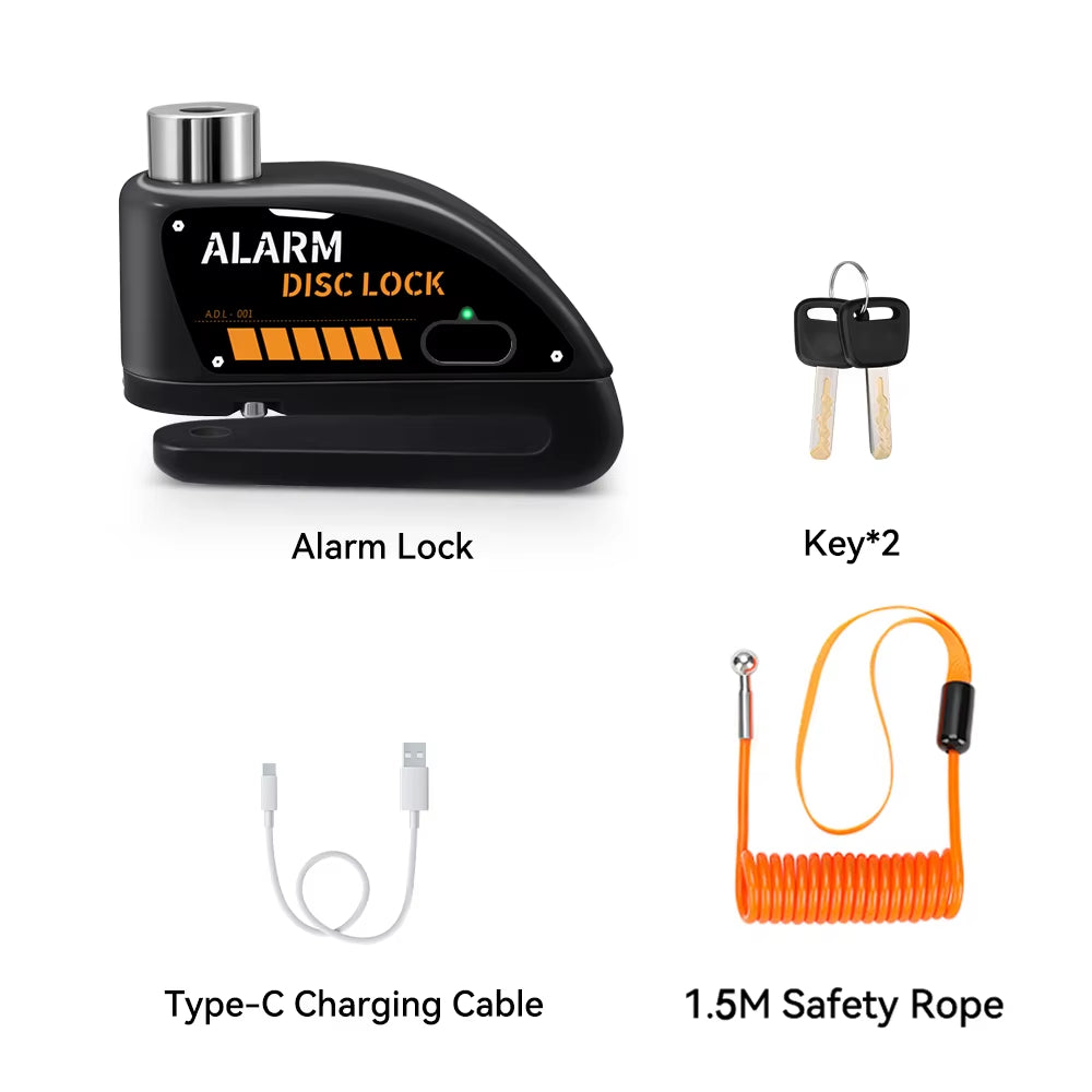 Anchtek Motorcycle Alarm Disc Brake Lock Security Moto Wheel Disk Padlock Waterproof 110Db Loud anti Theft Alarma Motocicleta