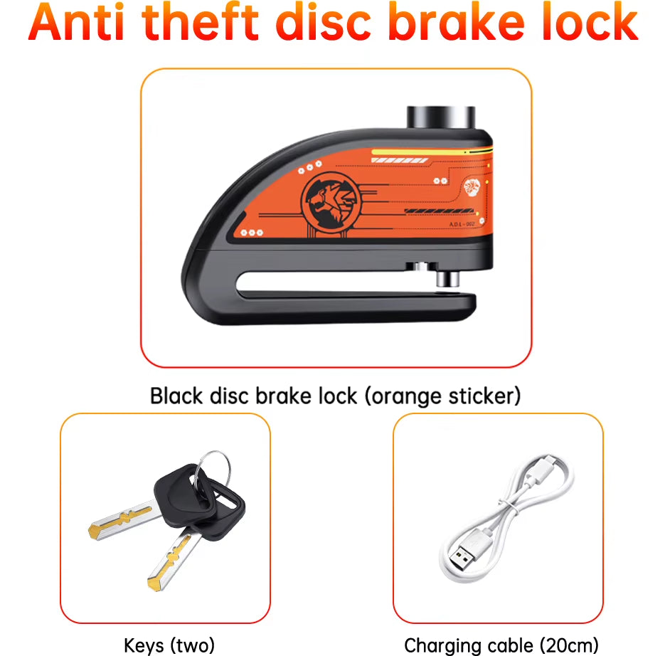Anchtek Motorcycle Alarm Disc Brake Lock Security Moto Wheel Disk Padlock Waterproof 110Db Loud anti Theft Alarma Motocicleta