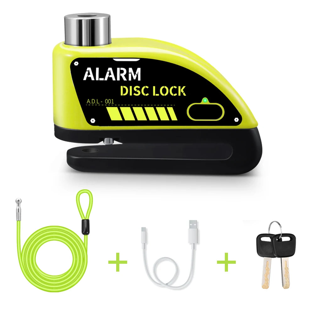 Motorcycle Alarm Disc Brake Lock Security Moto Wheel Disk Padlock Waterproof 110Db Loud anti Theft Alarma Motocicleta