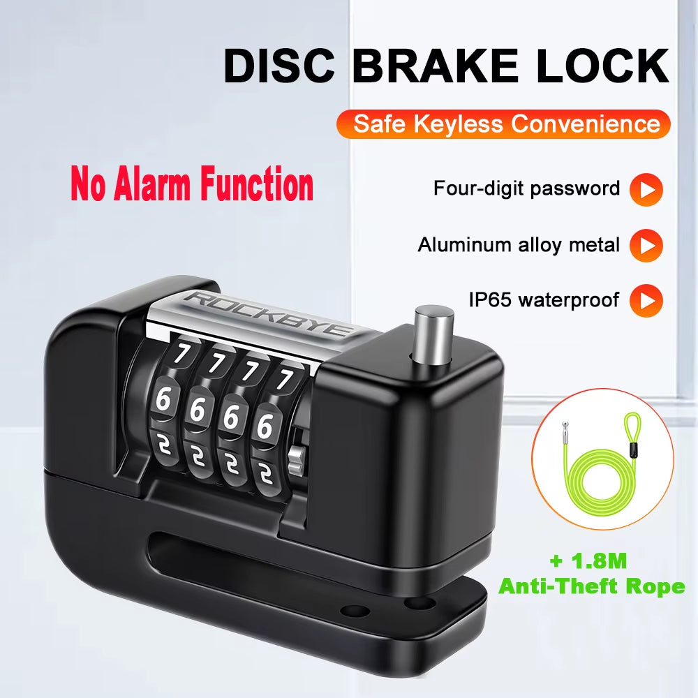 Motorcycle Alarm Disc Brake Lock Security Moto Wheel Disk Padlock Waterproof 110Db Loud anti Theft Alarma Motocicleta
