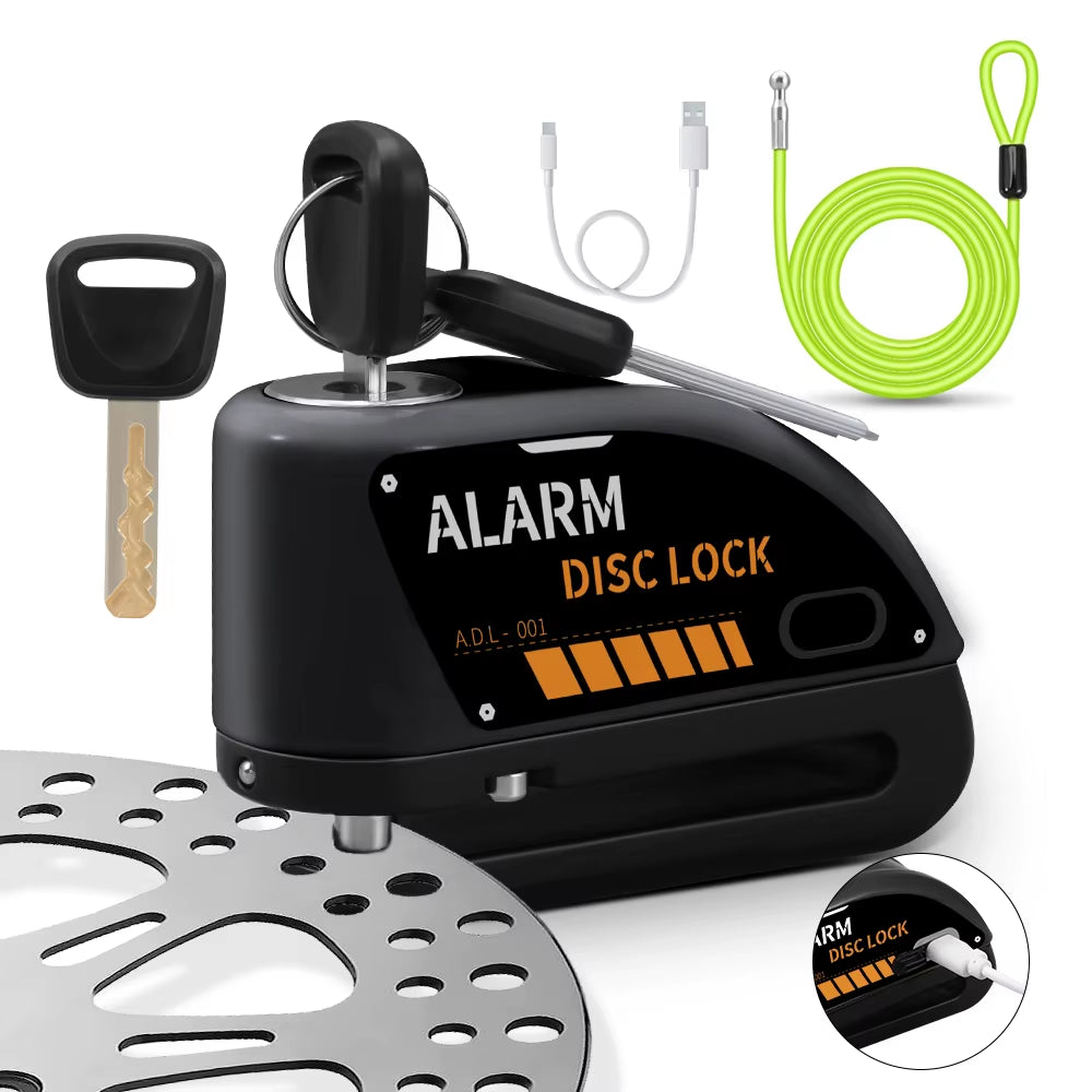 Anchtek Motorcycle Alarm Disc Brake Lock Security Moto Wheel Disk Padlock Waterproof 110Db Loud anti Theft Alarma Motocicleta