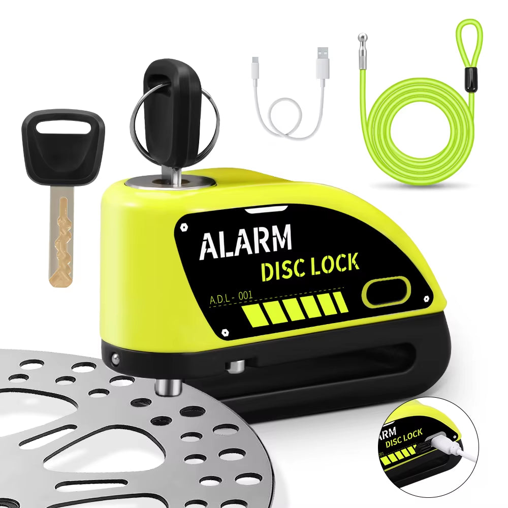 Anchtek Motorcycle Alarm Disc Brake Lock Security Moto Wheel Disk Padlock Waterproof 110Db Loud anti Theft Alarma Motocicleta