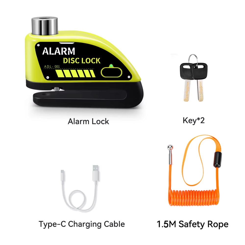 Anchtek Motorcycle Alarm Disc Brake Lock Security Moto Wheel Disk Padlock Waterproof 110Db Loud anti Theft Alarma Motocicleta