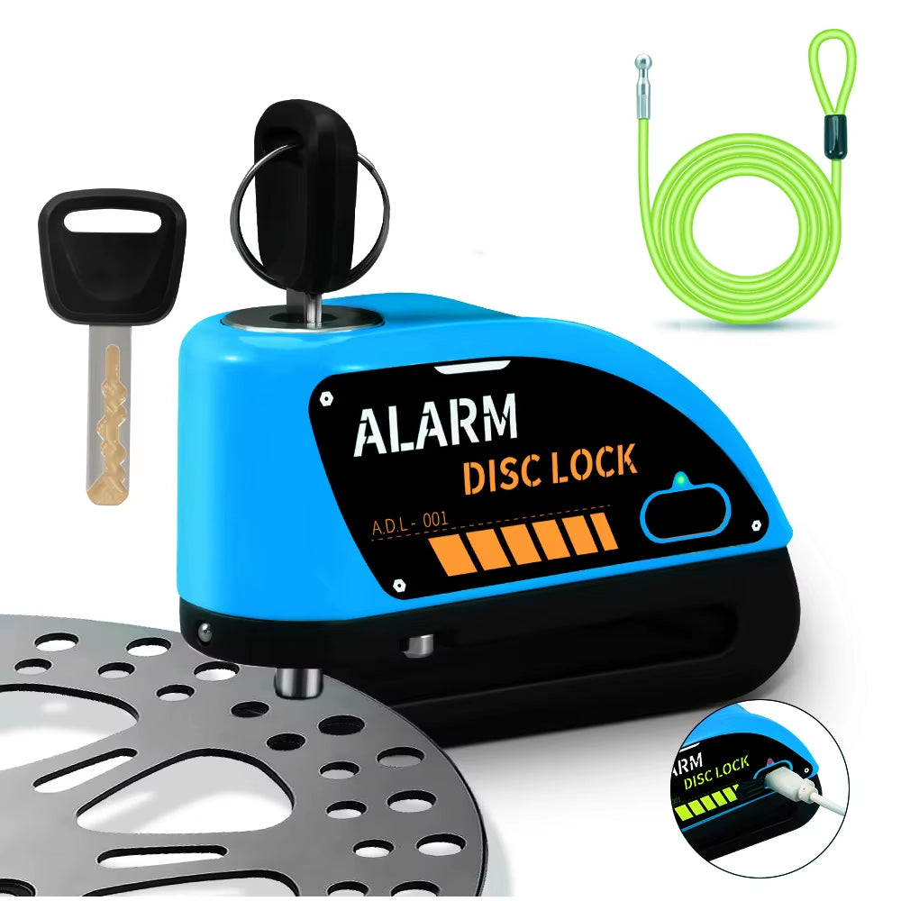 Anchtek Motorcycle Alarm Disc Brake Lock Security Moto Wheel Disk Padlock Waterproof 110Db Loud anti Theft Alarma Motocicleta
