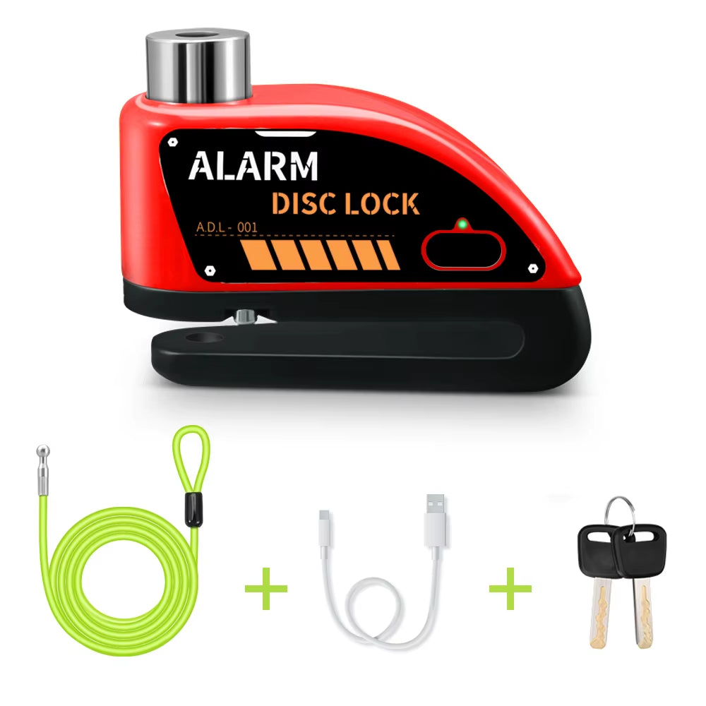Motorcycle Alarm Disc Brake Lock Security Moto Wheel Disk Padlock Waterproof 110Db Loud anti Theft Alarma Motocicleta