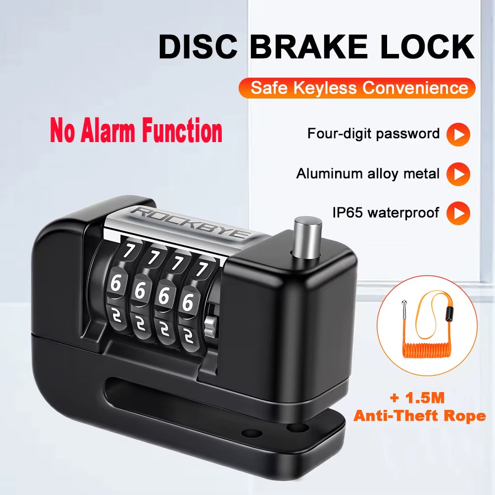 Motorcycle Alarm Disc Brake Lock Security Moto Wheel Disk Padlock Waterproof 110Db Loud anti Theft Alarma Motocicleta