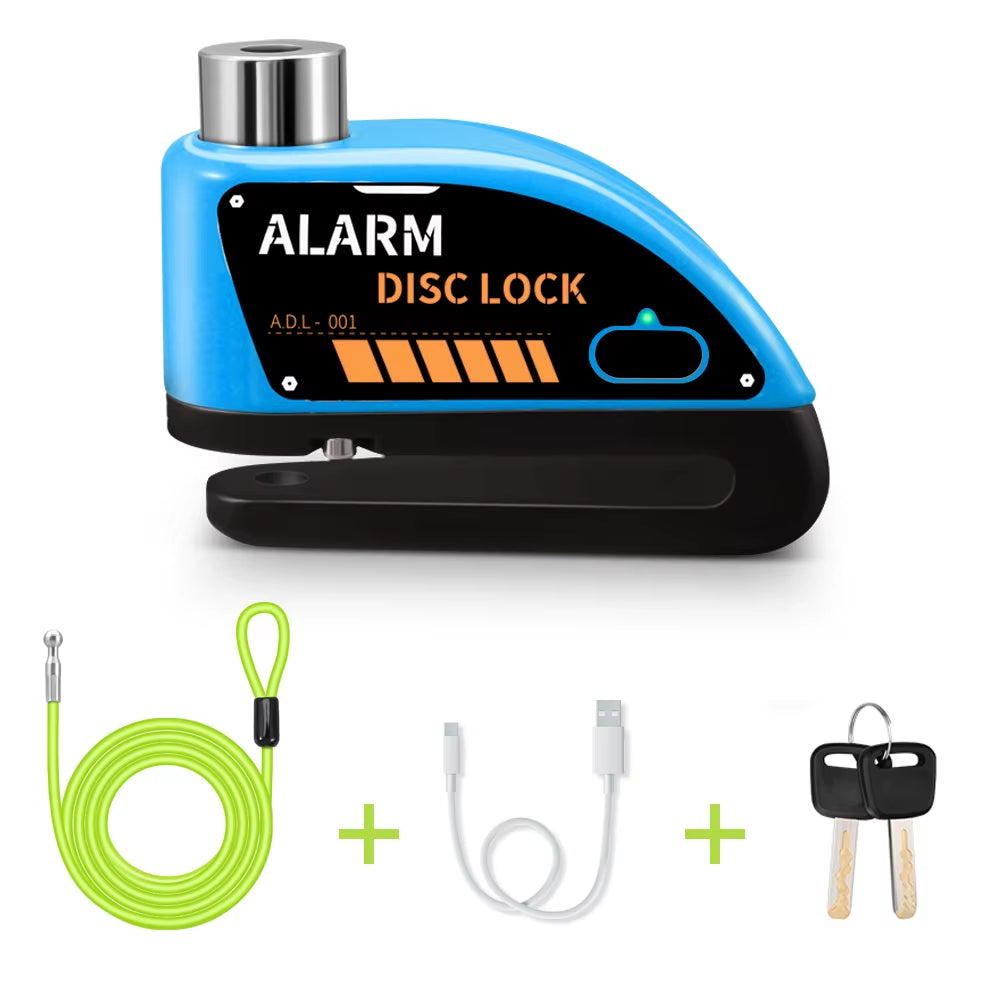 Motorcycle Alarm Disc Brake Lock Security Moto Wheel Disk Padlock Waterproof 110Db Loud anti Theft Alarma Motocicleta
