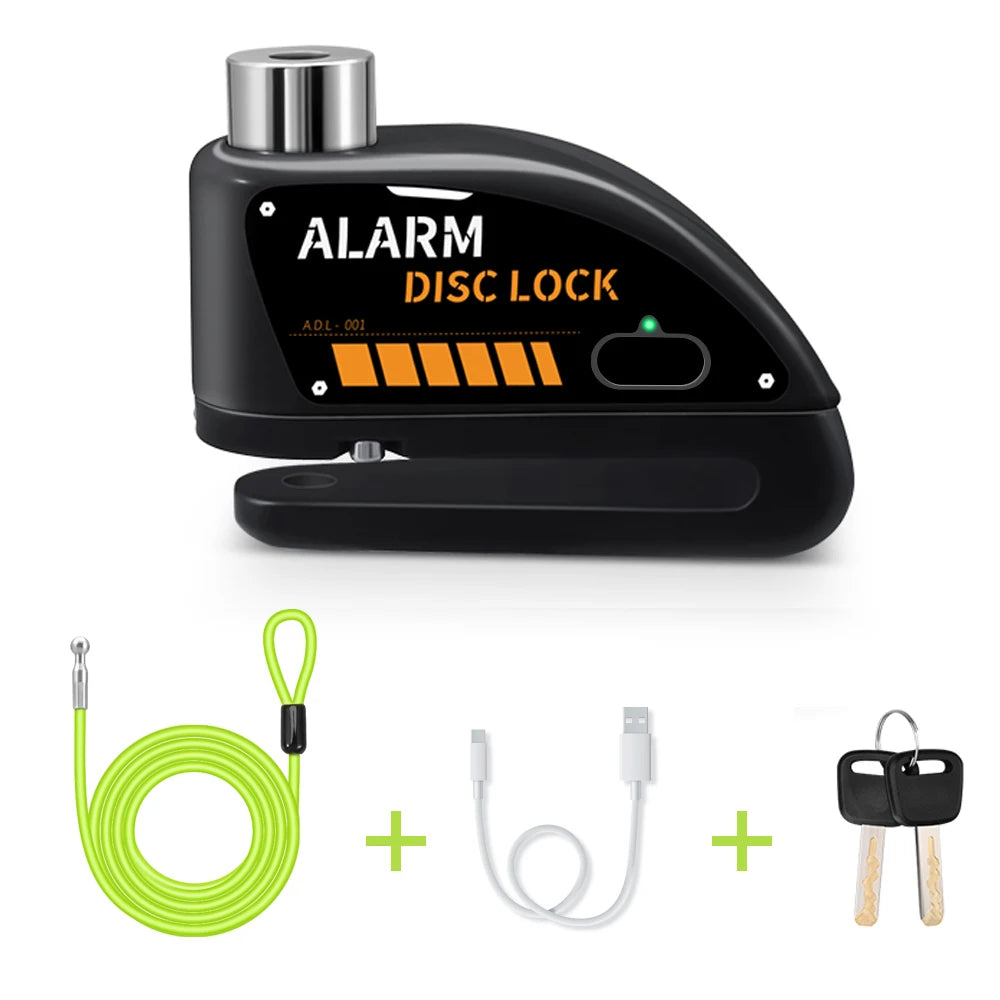 Motorcycle Alarm Disc Brake Lock Security Moto Wheel Disk Padlock Waterproof 110Db Loud anti Theft Alarma Motocicleta